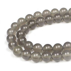 MJDCB 7A Natural Grey Agate Gemstone Round Stone Beads for Jewelry Making DIY Bracelet Necklace (12mm) - color: Gray Agate, size: 12mm