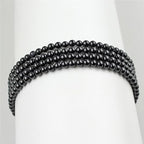 MJDCB 225pcs Natural Small Stone Beads 3mm Black Onyx Round Smooth Loose Gemstone Bead for Jewelry Making Bracelets Earrings Necklaces Accessories - color: Black Onyx