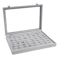 Wudygirl 7 Slot Ring Holder Velvet Jewelry Organizer Jewelry Tray for Drawer Rings Storage Ring Display Showcase Tray Stackable(Ring Box) - style: Ring Tray
