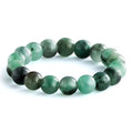 NLIEO Natural Gemstone Stretch Beaded Rings for Women Stackable Dainty Elastic Crystal Rings Jewelry - style: Emerald