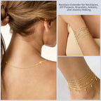 KOPOX 6 Pcs Gold and Silver Plated Necklace Extenders for Necklaces, 2", 4", 6" Delicate Necklace Extender Chain Set for Women Jewelry Making - color: Gold and Silver
