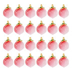 Craftdady Fruit Dangle Charms Pendants Cute Resin Food Pendants Apple Orange Pineapple Strawberry Pendants Lovely Vegetable Mushroom Charms for DIY Craft Earring Bracelet Necklace Jewelry Making - color: Pink Peach