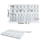 2 Pcs Cabochon Gem Silicone Mold, Clear Round Silicone Mold for Making Earrings Jewelry Making Crafting Projects(Large) - color: round-large