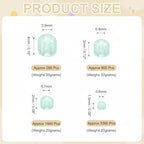 MECCANIXITY 15/0 11/0 8/0 6/0 Glass Seed Beads 1.5mm/2mm/3mm/4mm Loose Seed Beads for Jewelry Earring Bracelet Craft Making, 5888PCS, Clear Green - color: Clear Green