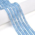 1 Strand Natural White Jade Rondelle Beads Strands Dyed Gemstone Beads Spacers for Jewelry Making Bracelets Necklace DIY Crafts 4.5x2.5~3mm 14.5" About 142~148pcs/strand Light Sky Blue - color: Light Sky Blue