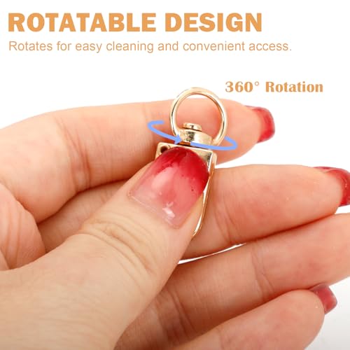 30PCS Gold Metal Lobster Claw Clasps, Swivel Lanyard Snap Hooks for Jewelry Making, Keychain, Bags, DIY Crafts and More - color: Gold
