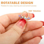 30PCS Gold Metal Lobster Claw Clasps, Swivel Lanyard Snap Hooks for Jewelry Making, Keychain, Bags, DIY Crafts and More - color: Gold