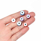 100pcs Colorful Evil Eye Polymer Clay 10mm Spacer Beads for Women Jewelry Making DIY Bracelet Necklace Hair Clip Accessories (Evil Eye) - color: Evil Eye