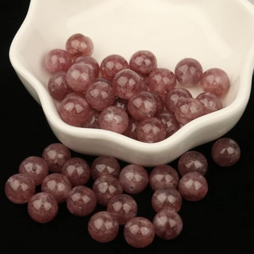 About 60pcs 6mm Natural Stone Beads Lepidolite Beads Energy Crystal Power Gemstone for Jewelry Making, DIY Bracelet Necklace - color: Lepidolite, size: 6mm