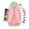 Choose Friendship Bracelet Making Kit – 20 Pre-Cut Threads, Portable Loom with Storage, Makes 8 Bracelets, Craft Gift for Kids Ages 8+, Blush Pink “Macaroon” - color: Macaroon
