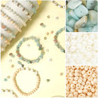 TOIPINIO Bracelet Making Kit Jewelry Making Supplies Kit Natural Stone Beads for DIY Craft Friendship Bracelet/Necklace/Earrings for Adults 1736PCS (Amazonite) - color: Amazonite
