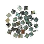 Natural African Pine Stone Beads, Each Approximately 5x5x2mm Square 2-Hole Spacer Bead, are Used to Make Bracelets, Earrings, Necklaces, with Each String Measuring 15-16 Inches - color: African Pine