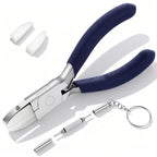 Flat Nose Pliers, Plier for Jewelry Making, Nylon Jaw Pliers, Wire Wrapping Tool with 2 Nylon Replacement Heads and a Screwdriver, Smooth Jaw Plier for Beading, Looping, Shaping, Jewelry Making