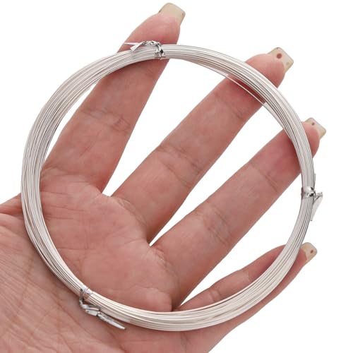 BEADIA Silver Plated Wire 0.5mm 10 Meters Bead Cord for Bracelet Necklace Charm Beading Jewelry Making Findings - size: 0.5mm, style: Silver