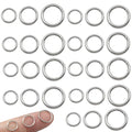 600pcs 9mm 10mm 12mm Stainless Steel Jump Rings Connector O Rings Accessories for Bracelet Necklace Earrings Lanyard Keychain DIY Craft Jewelry Making Supplies - size: 9/10/12mm