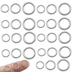 600pcs 9mm 10mm 12mm Stainless Steel Jump Rings Connector O Rings Accessories for Bracelet Necklace Earrings Lanyard Keychain DIY Craft Jewelry Making Supplies - size: 9/10/12mm