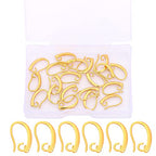 BEADIA 18K Gold Plated Earring Hooks 9x14mm 20pcs for Jewelry Making Findings - size: Hooks 9x14mm