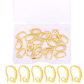 BEADIA 18K Gold Plated Earring Hooks 9x14mm 20pcs for Jewelry Making Findings - size: Hooks 9x14mm