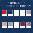 ADIIL 7200pcs Clay Beads Bracelet Making Kit, 6mm Polymer Heishi Beads for Jewelry Making, Friendship Bracelet Kit Birthday Gift for Adults Red Blue White - color: Red Blue White