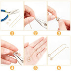 Beebeecraft 1 Box 10Pcs 18K Gold Plated Threader Earrings with 925 Sterling Silver Pins Pull Through Threaded Long Chain Drop Tassel with Loop 3.34inch for Jewelry Making - color: Golden, size: 85mm