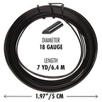 The Beadsmith Half-Round Craft Wire – Soft Temper Jewelry Wire, Black Color, 18 Gauge, 7 Yards - color: Black, size: 18 Gauge