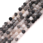 6mm Faceted Natural Cloud Crystal Stone Beads Coin Disc Gemstone Spacer Beads for Jewelry Making DIY Bracelet Necklace - color: Cloud Crystal
