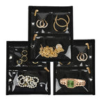 Travel Jewelry Organizer Case,Jewelry Bags Jewelry Storage Book Binder with Clear Zipper Velvet Pouch for Traveling,Earrings, Rings, Necklace, Bracelet (Inner Pages, 3 PCS) - color: Inner Pages,Black,3 PCS