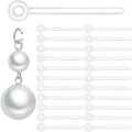 60pcs Safety Non-Allergenic Plastic Earring Posts Ear Wire Anti Allergy Posts Earring Findings DIY Jewelry Making for Sensitive Ears (Post with Parallel Ring) - color: Post with Parallel Ring 60pcs