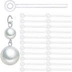 60pcs Safety Non-Allergenic Plastic Earring Posts Ear Wire Anti Allergy Posts Earring Findings DIY Jewelry Making for Sensitive Ears (Post with Parallel Ring) - color: Post with Parallel Ring 60pcs