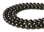 60pcs 6mm Black Obsidian Beads Natural Gemstone Beads Round Loose Beads for Jewelry Making - color: Black Obsidian, size: 6mm