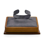 Oirlv Solid Wood Jewelry Display Stand Square Bracelet watch bangle Holder Showcase Jewelry Organizer Display Stand (Grey) - color: Grey Bracelet Holder