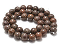 AD Beads Natural Gemstone Smooth Round Loose Beads 15“ 6mm 8mm 10mm (6mm, Coffee Jasper) - color: Coffee Jasper, size: 6mm