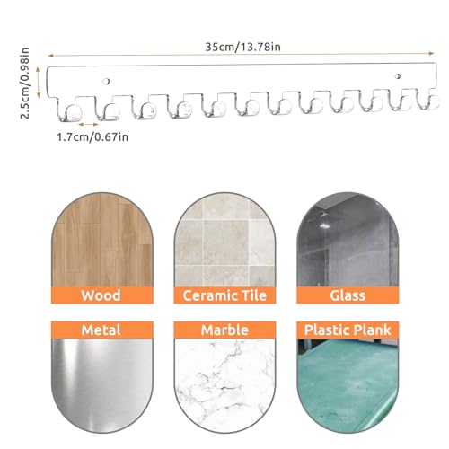 2 Pack Necklace Holder - Hanging Jewelry Organizer, Self-Adhesive, Wall Mount (Clear) - color: Clear