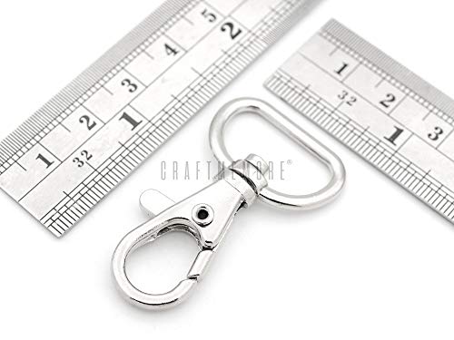 CRAFTMEMORE 3/4 Inch Trigger Snap Hooks Classic Swivel Lobster Claw Clasps Purse Lanyard Clip 20 Pack CSPS (Gold) - color: Gold