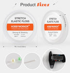 Hobbyworker Elastic Stretch Bracelet String Cord for Jewelry Making and Bracelet Making White