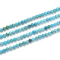 Adabele 15 Inch Natural Green Turquoise Healing Gemstone 3mm (0.12 Inch) Tiny Small Faceted Round Loose Beads Stone Spacer (105-115pcs) for Craft Jewelry Making GK3-15 - color: Green Turquoise, size: 3mm (0.12") - 15 inch/1 strand