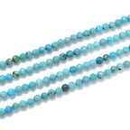 Adabele 15 Inch Natural Green Turquoise Healing Gemstone 3mm (0.12 Inch) Tiny Small Faceted Round Loose Beads Stone Spacer (105-115pcs) for Craft Jewelry Making GK3-15 - color: Green Turquoise, size: 3mm (0.12") - 15 inch/1 strand