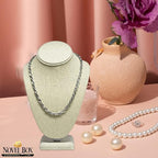 Novel Box Beige Linen Bust Stand Jewelry Necklace Display 6.5x4x10 Inches - Freestanding Travel Necklace Holder Stand - Necklace Mannequin Organizer Stands - Necklace Displays Medium - color: Beige Linen, size: Medium