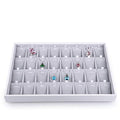 Oirlv Velvet Stackable Jewelry Tray 32 Grids Pendant Organizer Display Showcase Jewelry Storage Trays - size: 32 Grids Necklace/Pendant Tray