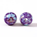 100Pcs Natural Stone 6mm Galaxy Sea Imperial Jasper Round Loose Gemstone Energy Healing Beads Hole Size 1mm DIY Smooth Beads for Bracelet Necklace Earrings Jewelry Making - color: Galaxy Sea Imperial Jasper, size: 6mm