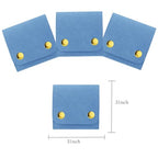 3Pcs Microfiber Jewerly Rolls Small Jewelry Bags for Jewelry Gift Bags Jewelry Organizer Pouch with Double Snap Button for Jewelry Travel Jewelry Pouch, 3"x3"(Dark Blue) - color: Dark Blue