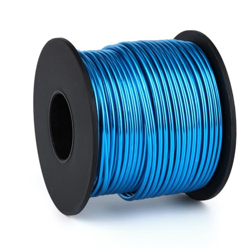 Aluminum Craft Wire, 95 Feet 2.0mm/ 14 Gauge Blue Bendable Soft Metal Aluminum Wire Roll Bulk for DIY Crafts Sculpting Jewelry Making - color: Blue, size: 14 Gauge