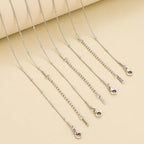 12 Pcs Stainless Steel Round Snake Clip Bead Chain Necklace for Women Man Silver DIY Jewelry Chain Necklace Bulk - color: Silver Snake Bead, size: 16 inches