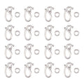 Craftdady 50 Sets Antique Silver S Hook Ring Clasps Tibetan Metal Toggle Clasps Closure End Clasps for Bracelet Necklace Jewelry Making - color: Antique Silver, 20.5x12mm