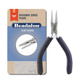 Beadalon Designer Series Flat Nose Pliers, Dark Blue Vinyl-Free Grips, Stainless Steel, Box Joint, Double Leaf Springs, 4.75 in - color: Dark Blue, style: Flat Nose