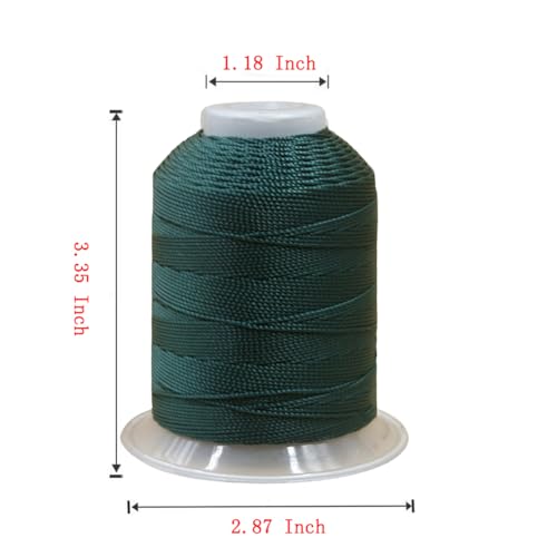 0.8mm 270 Yards Twisted Silk Cord Trim 3-Ply Twine Thread Braided Polyester String for DIY Crafts,Macrame, Pendants,Jewelry,Friendship Bracelets,Necklaces（Dark Green） - color: Dark Green, size: 0.8MM
