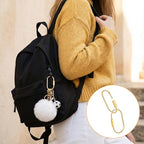 3pcs Gold Key Ring Gold Carabiner With 6 O-Rings Brass Key Rings Bulk Keychain Locking Chain Organizer Holder Screw Lock Keychain Clip Purse Bag Charm Clip Security for Keys Charms for Handbags