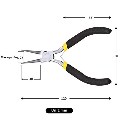 Mini Round Nose Pliers for Jewelry Making Smooth Jaw 5 Inch Wire Looping Pliers Wire Bending Pliers Jewelry Making Tool Precision Handcraft DIY Hand Tool for Wire Looping Wrapping Beading - size: Round Nose