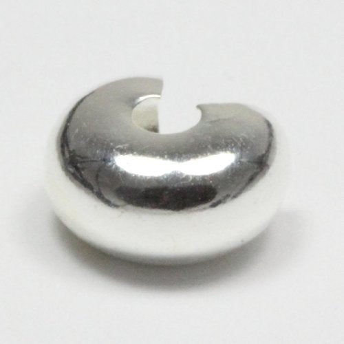 200pcs Crimp Bead Knot Cover End Caps 5mm (0.2 Inch) Crimp Cover Sterling Silver Plated Copper Brass for DIY Craft Jewelry Making CF9-5 - color: Silver, size: 5mm (0.2 inch) - 200pcs