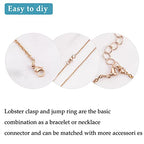 PandaHall 60 pcs 5mm 304 Stainless Steel Jump Rings with 30 pcs Lobster Claw Clasps for Earring Bracelet Necklace Pendants Jewelry DIY Craft Making, Rose Gold - color: Rose Golden-90 pcs, size: 5mm Jump Rings